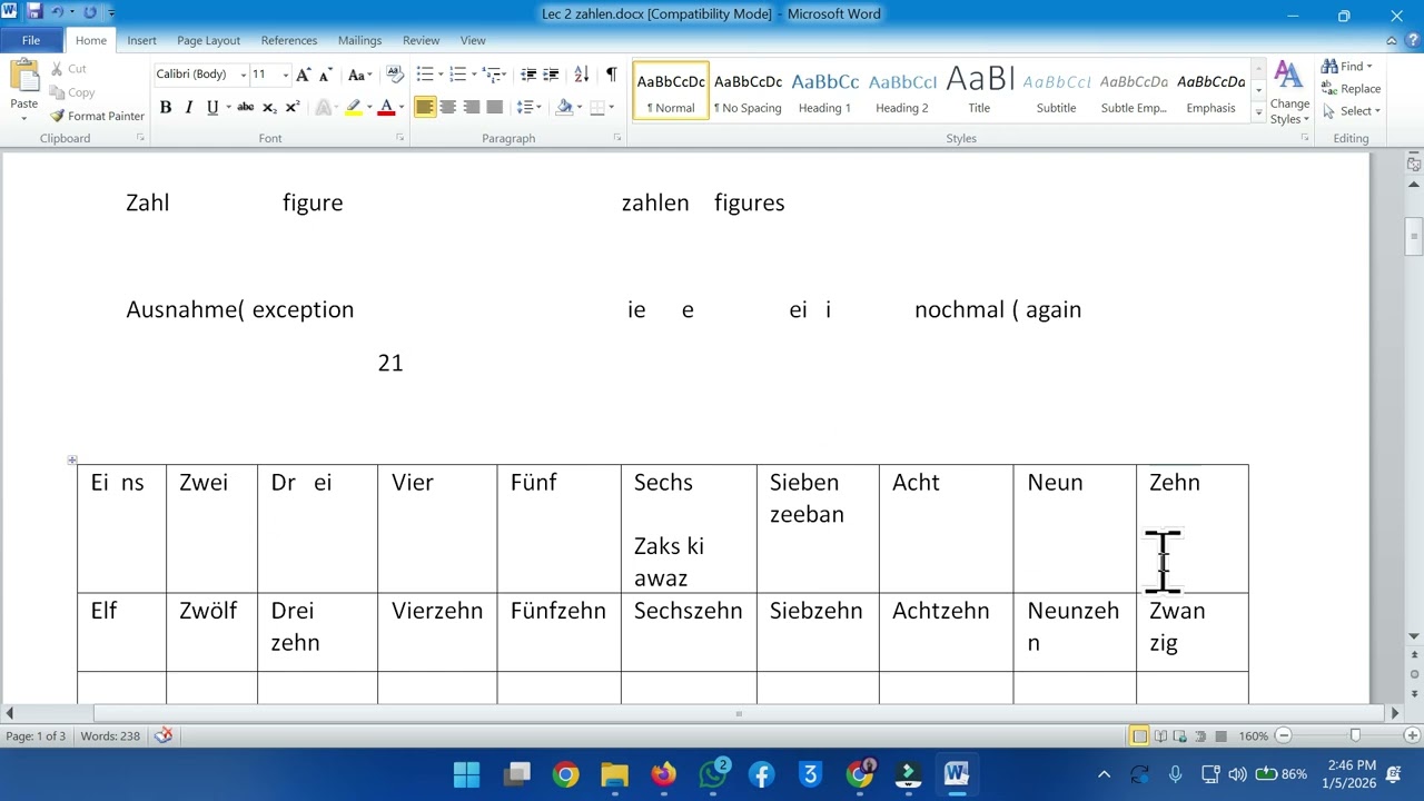 A1 at 2.30 Lecture 2 Counting Very easy German , German Azam