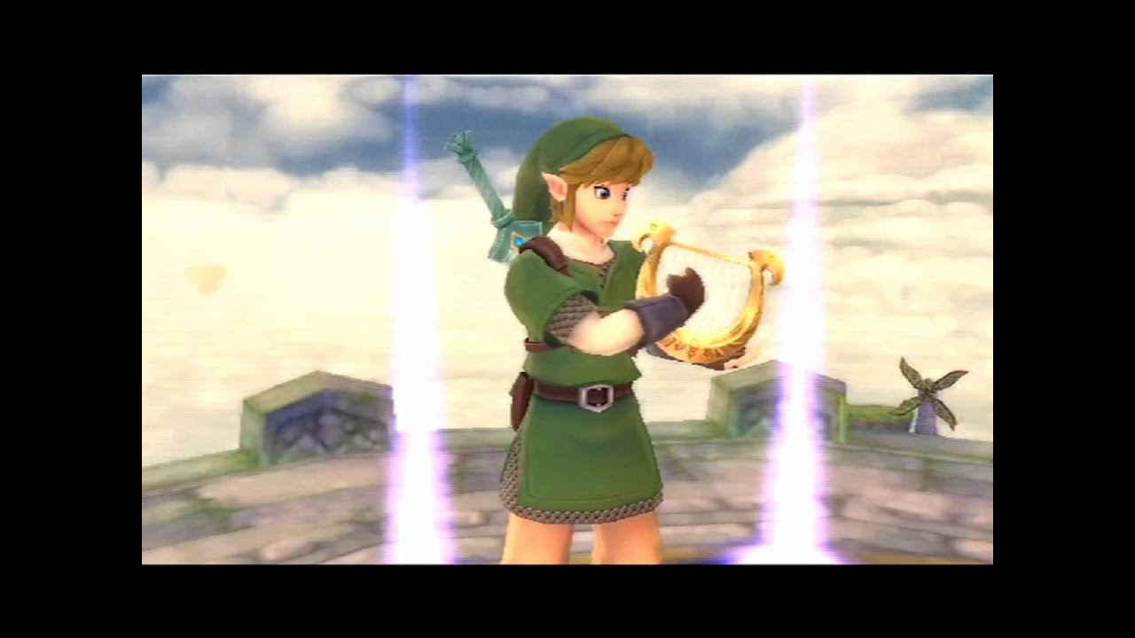 Zelda Skyward Sword music - Ballad of Goddess /w harp & Fi