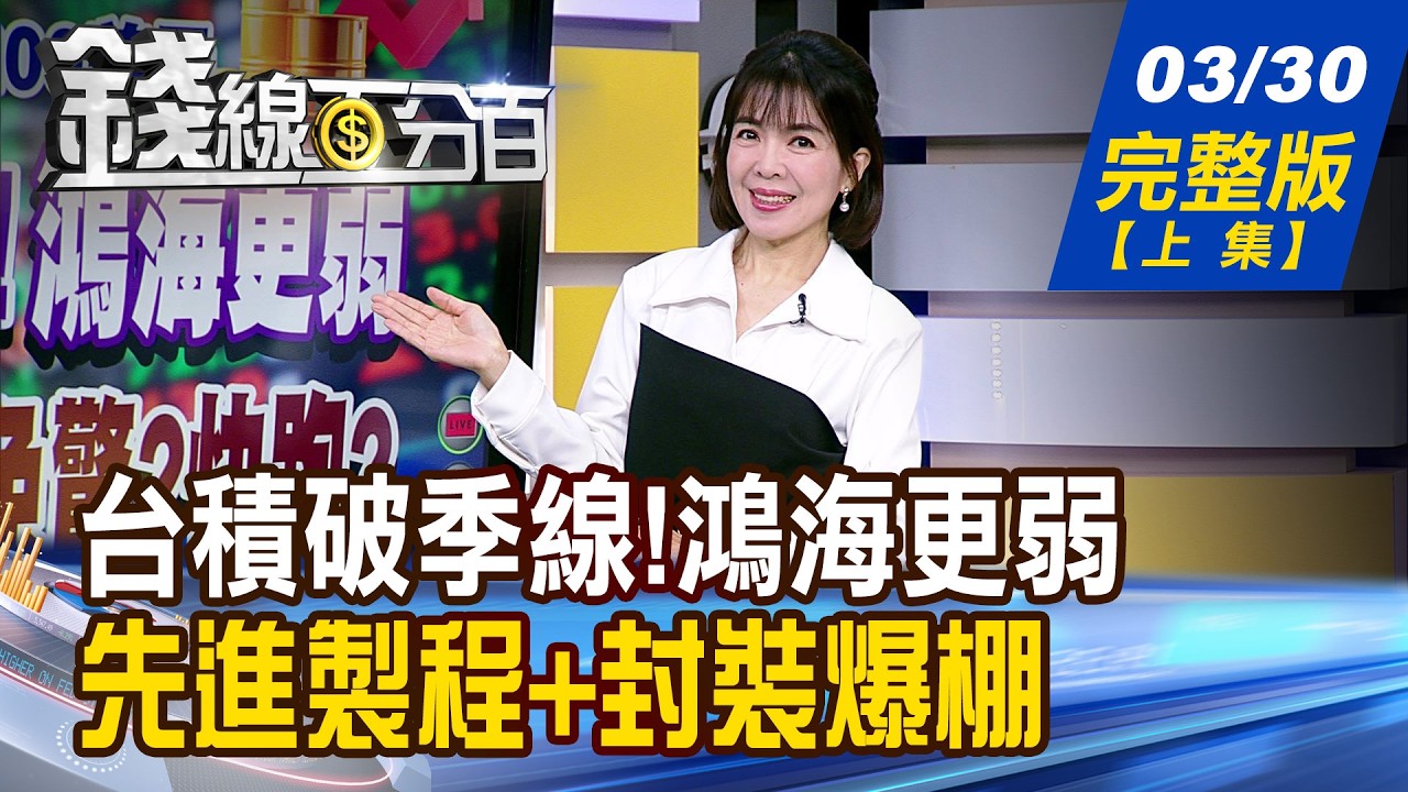 【錢線百分百】20260330完整版(上集)《台積破季線!鴻海更弱 戰火燃!連假免驚?快跑? 先進製程+封裝爆棚 誰股價還在低檔?》│非凡財經新聞│