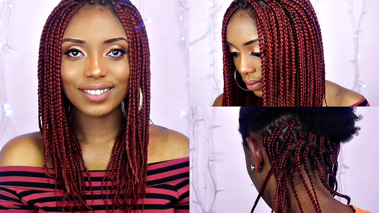 How To Box Braids Tutorial On Short Natural Hair