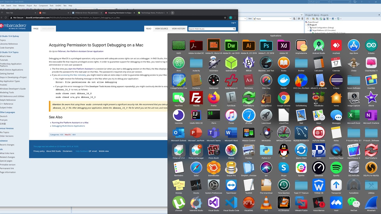 Delphi 10.4.1 PAServer File Permission Error
