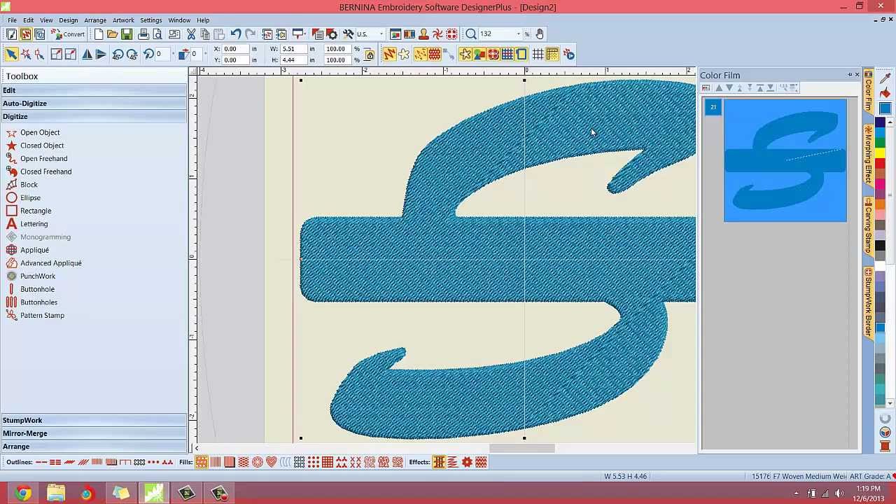 Create Family Applique Letter and Name using Art Canvas in BERNINA Embroidery Software
