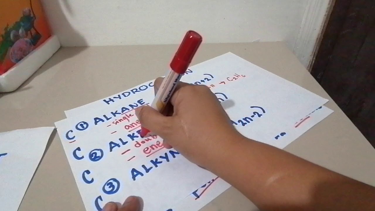 Hydrocarbon ( alkane, alkene, alkyne) ( Tagalog / English)