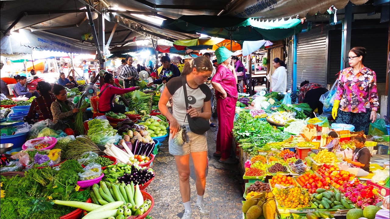 Hidden Gems CAMBODIAN Food Market 2026 - Walking Tour in Chbar Ampov Market, Phnom Penh