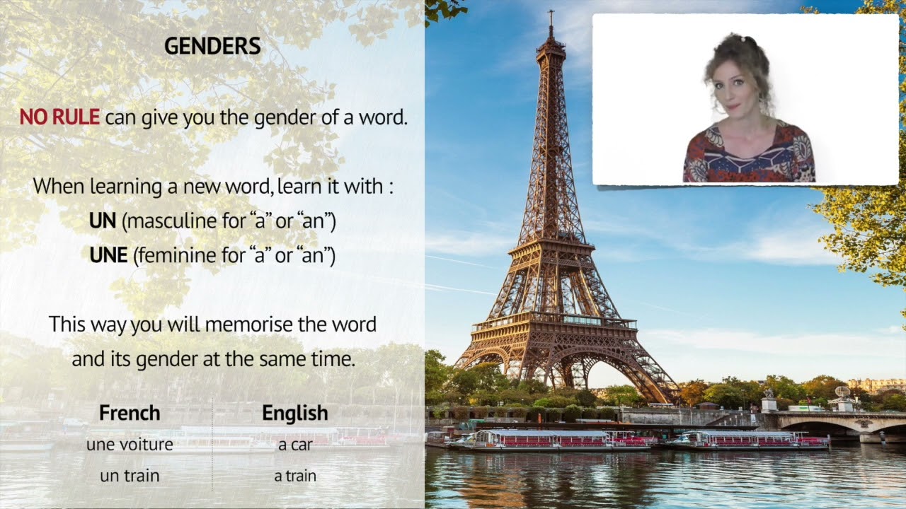 Learn everything about the gender of nouns in French language