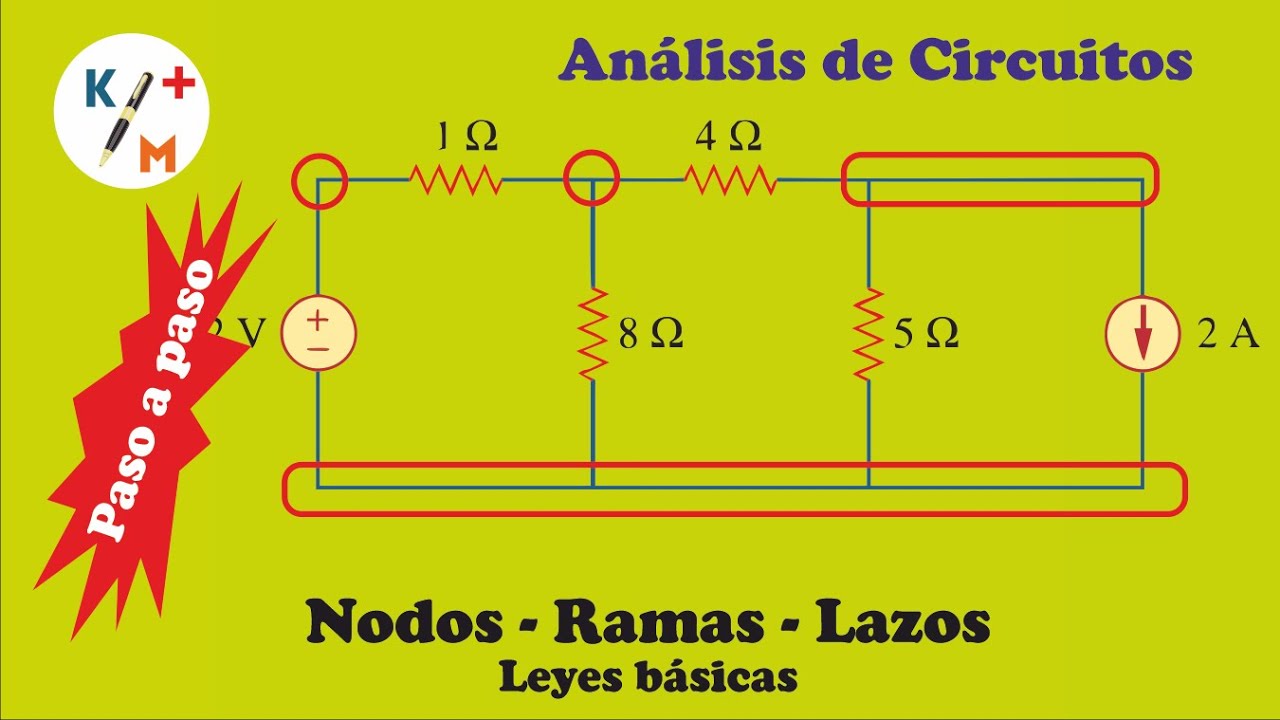 Ctos -5. Ramas, nodos y lazos -mallas- en un circuito. No 2.7. Libro de Alexander - Sadiku