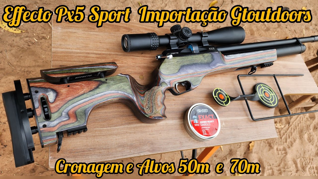 PCP EFFECTO PX-5 SPORT & LUNETA VECTOR OPTICS SENTINEL 10-40X50 SFP CHUMBOS JSB HEAVY 18,13 GRAINS