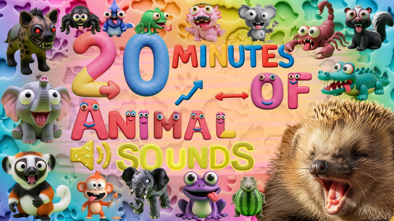 20-Minute Animal Sounds Adventure №12! | 7 Animal Songs in 1 — ABCs, Colors & Funny Sounds