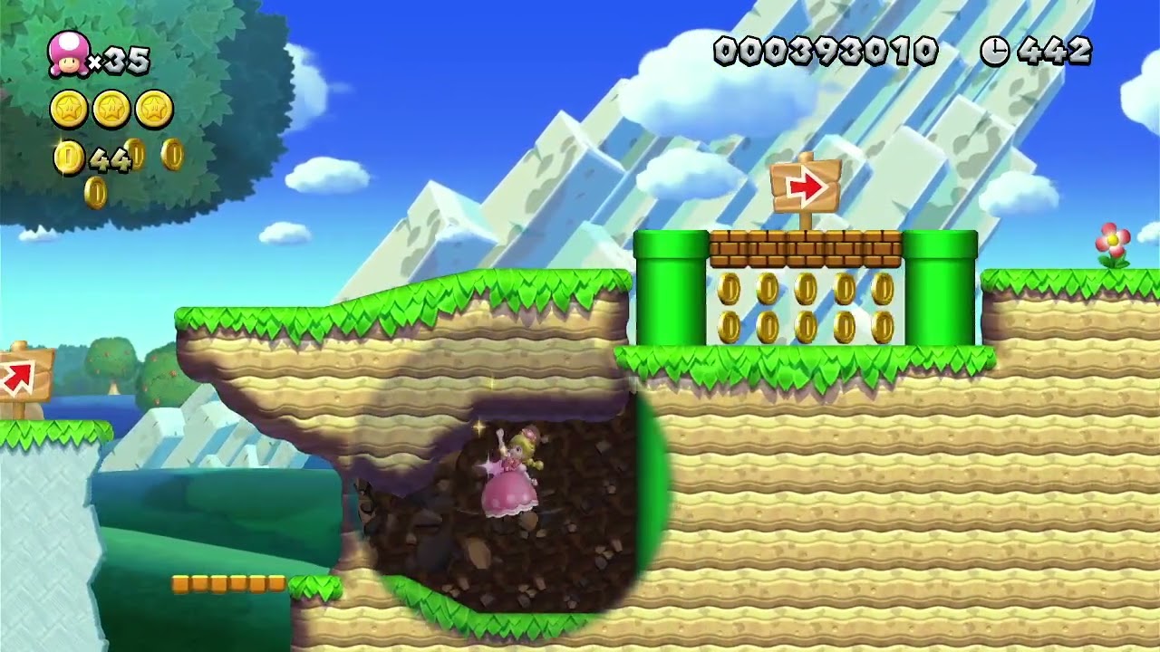 New Super Mario Bros. U Deluxe - Acorn Plains 4 🍄☁️ Mushroom Heights (All Star Coins) Part 5