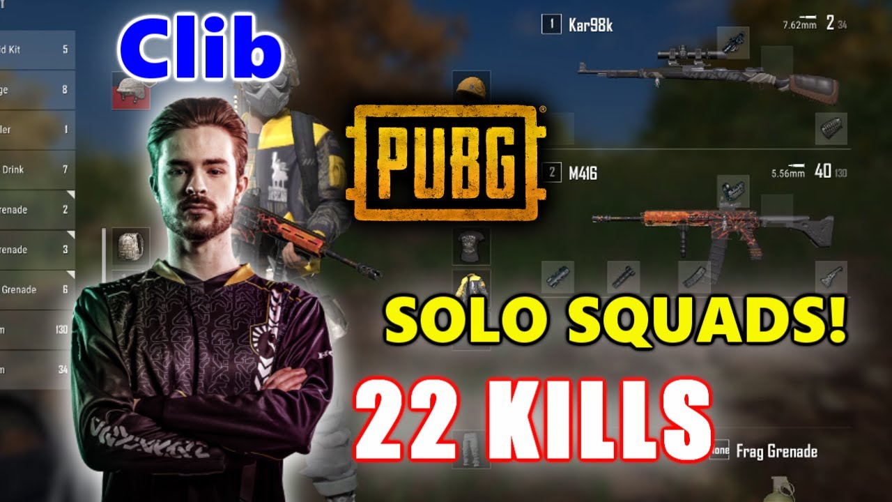 Team Liquid Clib - 22 KILLS - SOLO SQUADS! - M416 + Kar98k - PUBG