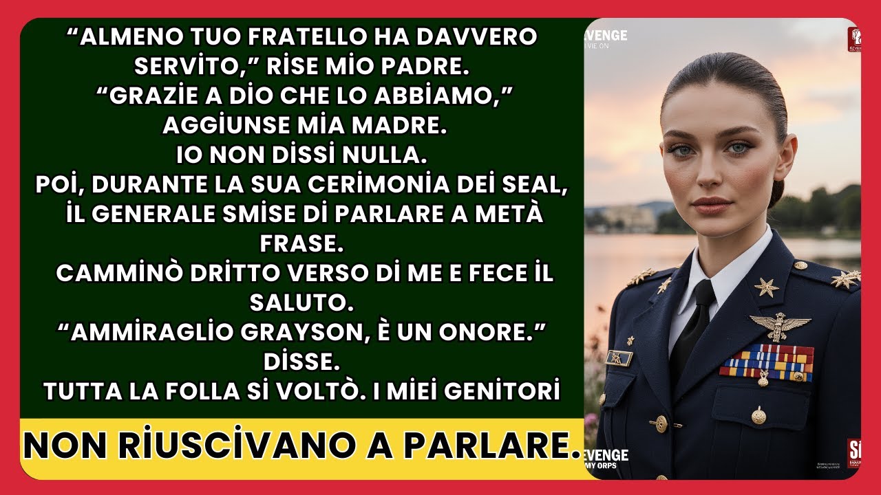 Alla cerimonia SEAL di mio fratello i miei mi derisero, poi il generale rivelò il mio grado.