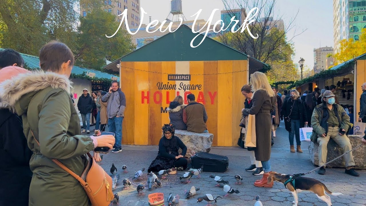 NYC Walk Union Square Holiday Market🎄🛍November 21,2021 
