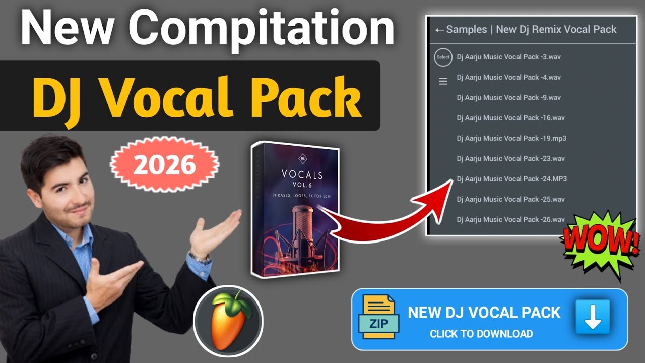 Dj All Trending Vocal Pack । Fl Studio All Vocal Pack download 2026 । Aarju Music 