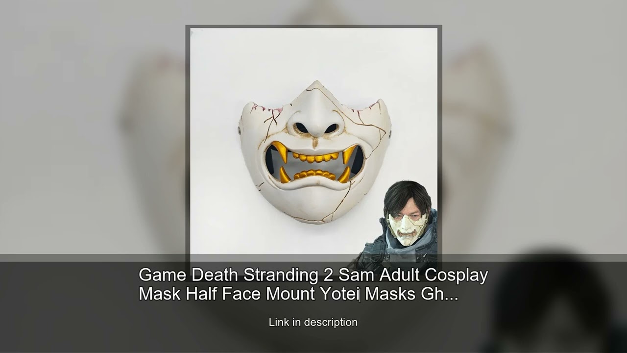 Game Death Stranding 2 Sam Adult Cosplay Mask Half Face Mount Yotei‌ Masks Ghost Resin Helmet H
