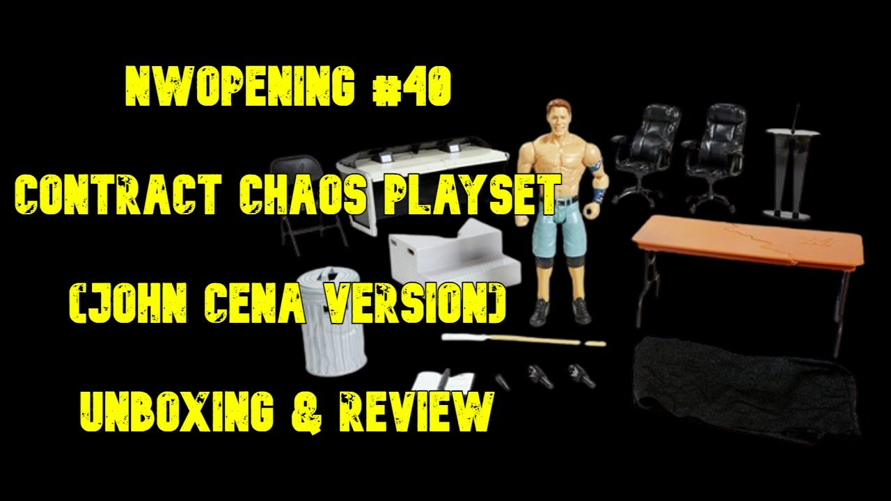 NWOpening #40 - Contract Chaos Playset Unboxing & Review - John Cena Basic Wrestling Action Figure