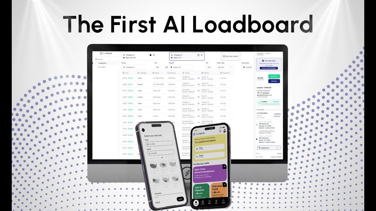 TrueNorth for Motor Carriers: A Free AI Loadboard and Virtual Dispatcher
