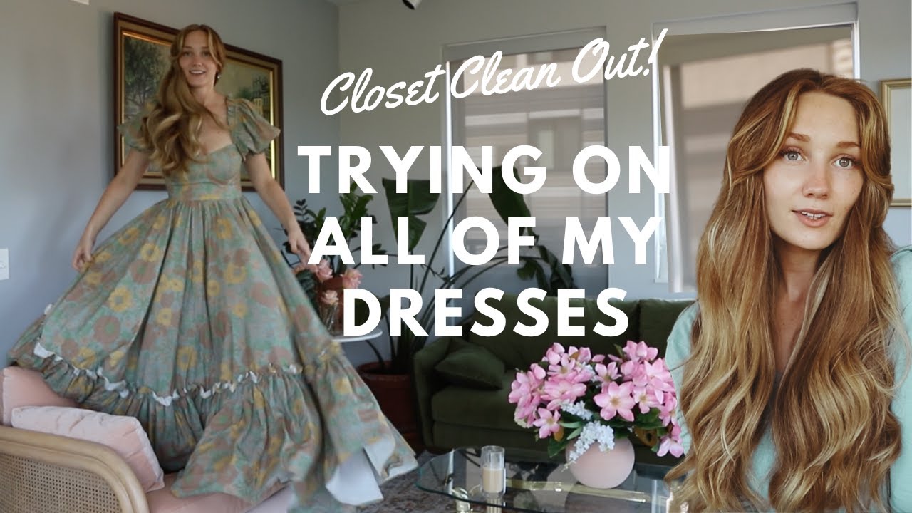 CLOSET CLEAN OUT! | Trying on all of my dresses