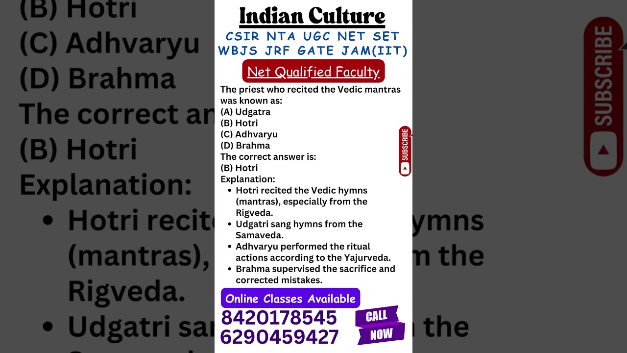 UGC NET Indian Culture I Net Qualified Faculty I Online Class Available 