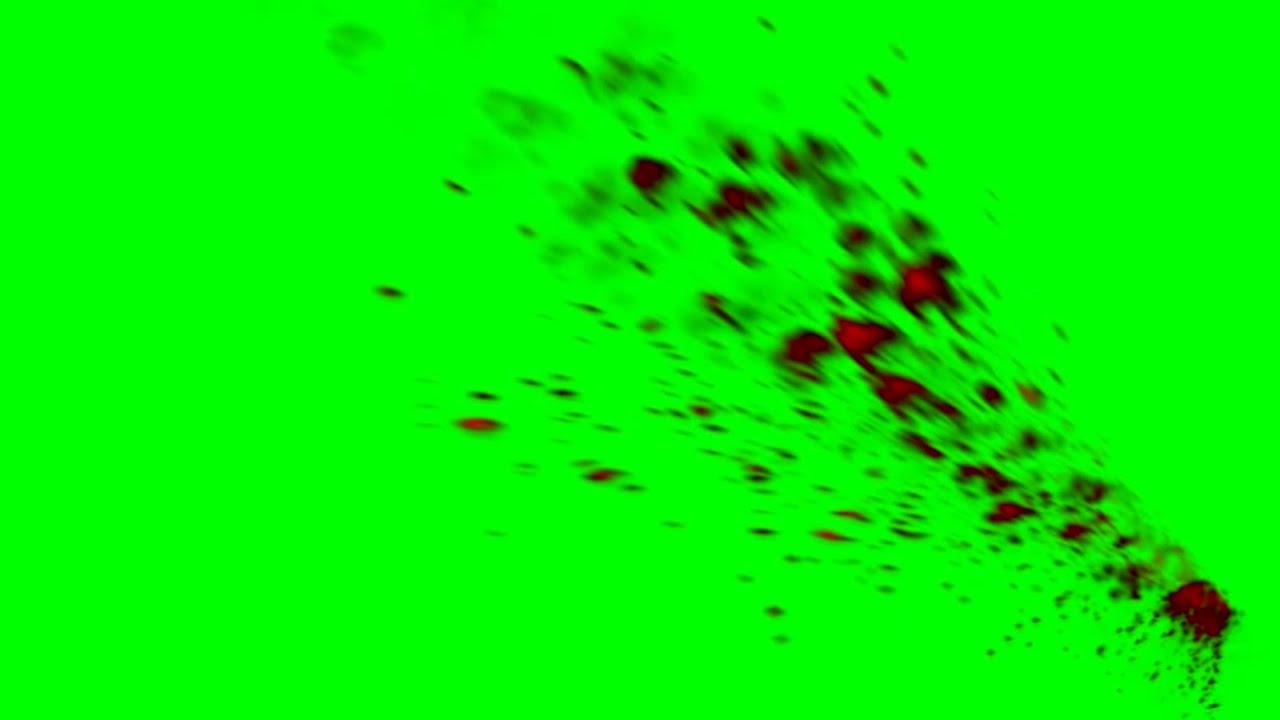 Instantaneous Blood Splatter Effects Animation (black,Blue,GreenScreen)/ Bleeding Damage Effects