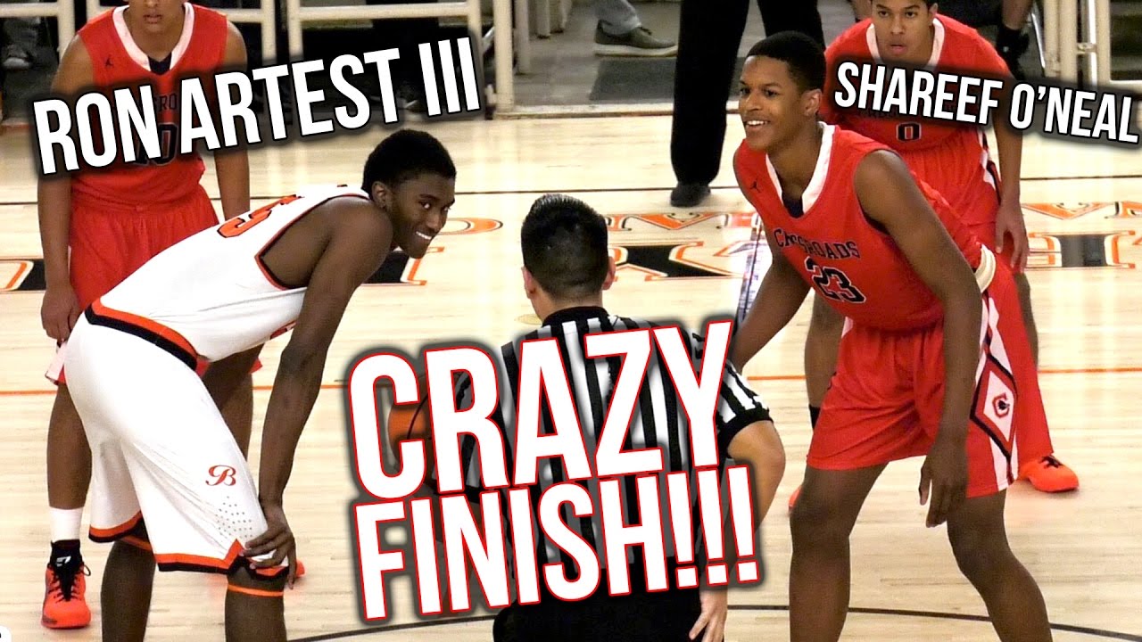 Shareef O'Neal VS Ron Artest III PART 2: RON'S REVENGE! Crossroads VS Beverly Hills CRAZY GAME