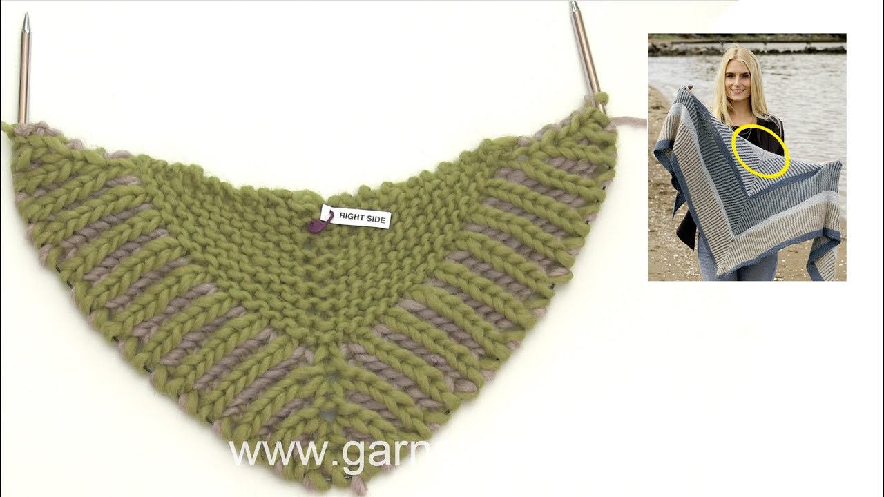How to start working the shawl in DROPS 203-16