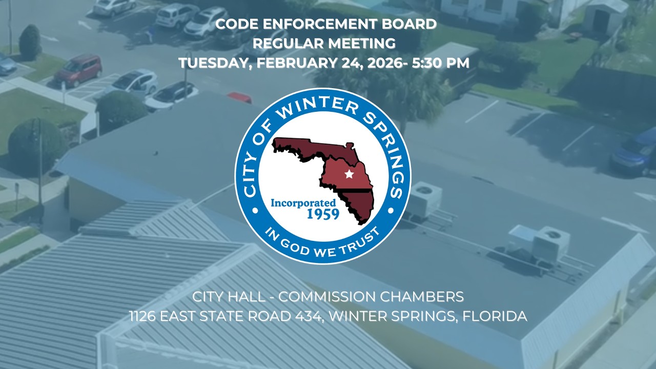 City of Winter Springs Live Meeting