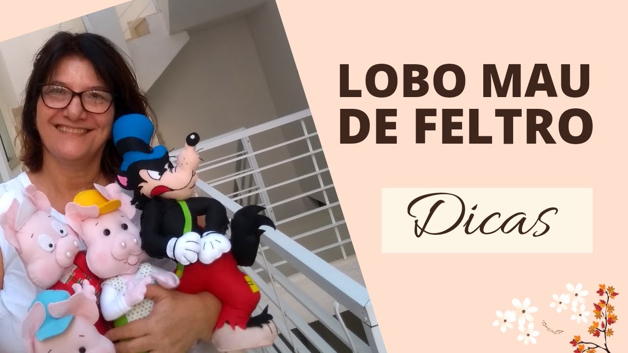 DIY: Como fazer Lobo Mau de Feltro -   (Parte 1 - Cabeça do Lobo)
