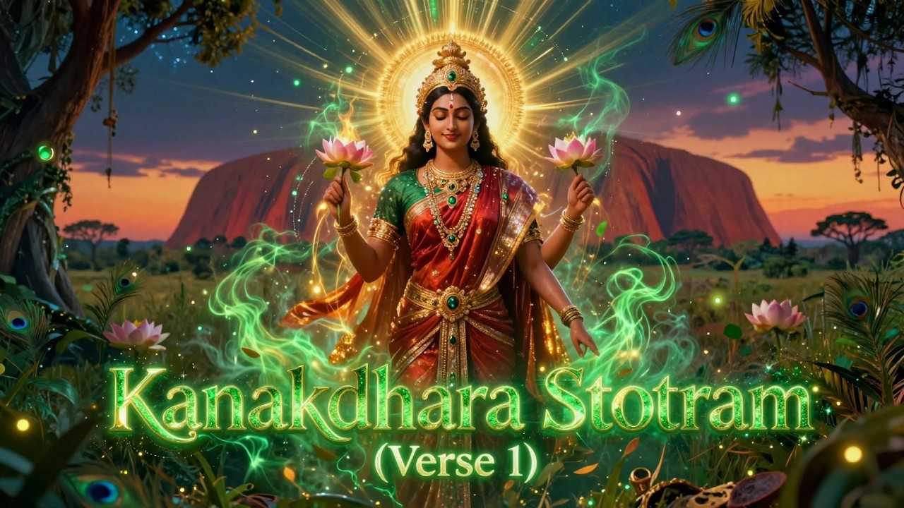 ✨ Lakshmi Mantra | Kanakadhara Stotram (Verse 1) for Prosperity & Uluru Sunset
