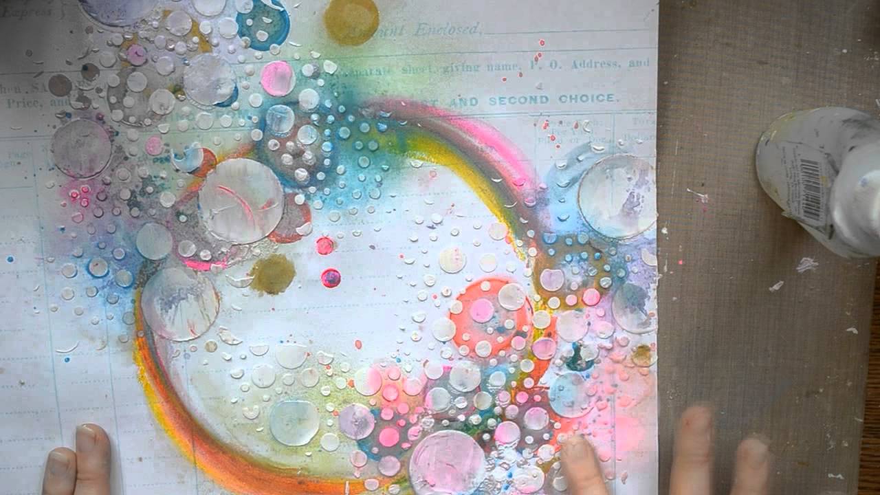 Mixed Media Layout Tutorial - with Gelatos and Shimmerz