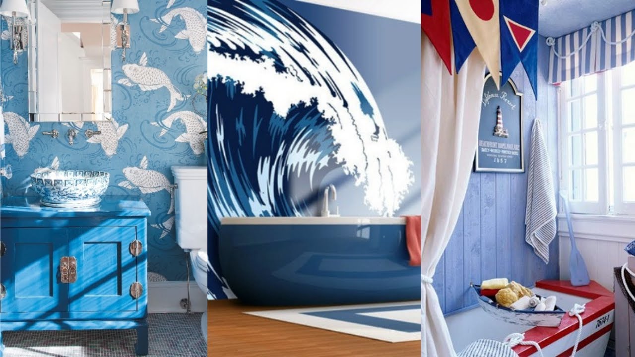 Sea Inspired Bathroom Ideas. Marine and Beach Themed Bathroom Decor.