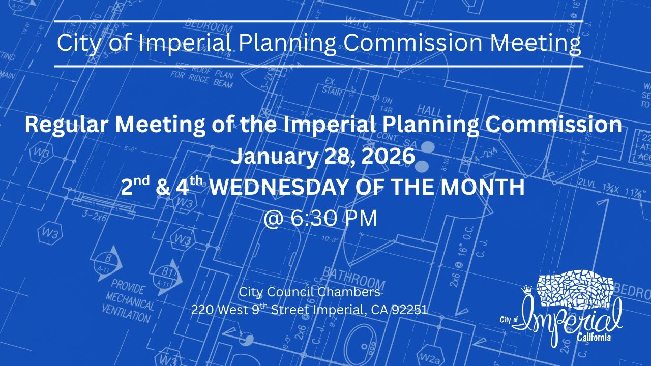 January 28, 2026 Regular Meeting of the Imperial Planning Commission