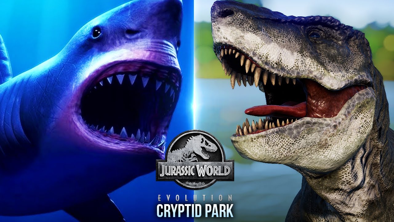 SHARK REX HYBRID DINO! Black Demon Shark! | Jurassic World: Evolution Cryptid Park