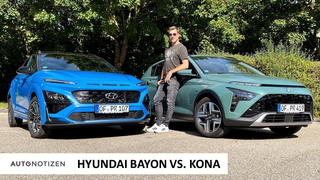 Hyundai Bayon oder Kona? Kompakte SUV-Crossover mit 120 PS im Vergleich | Test @ Review | 2021