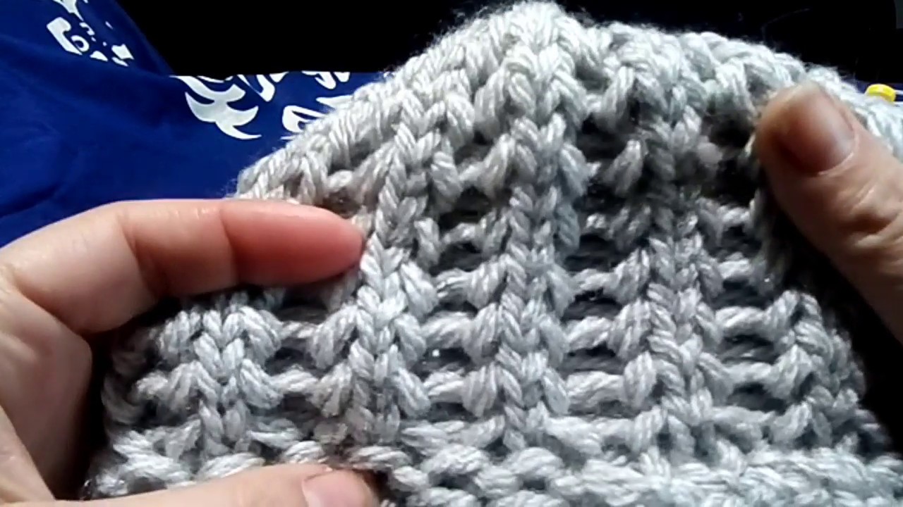 Point diamant/ point Clusaz au tricotin.loom knitting