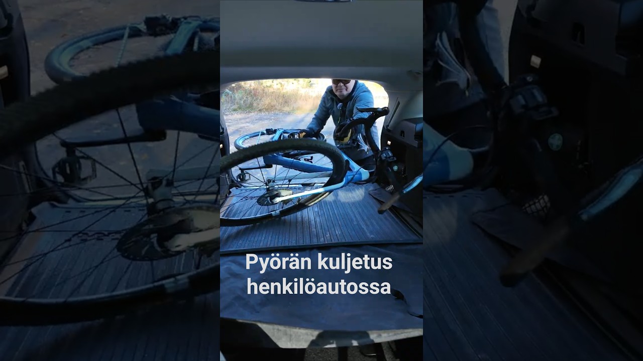 Pyörän kuljetus henkilöauton sisällä