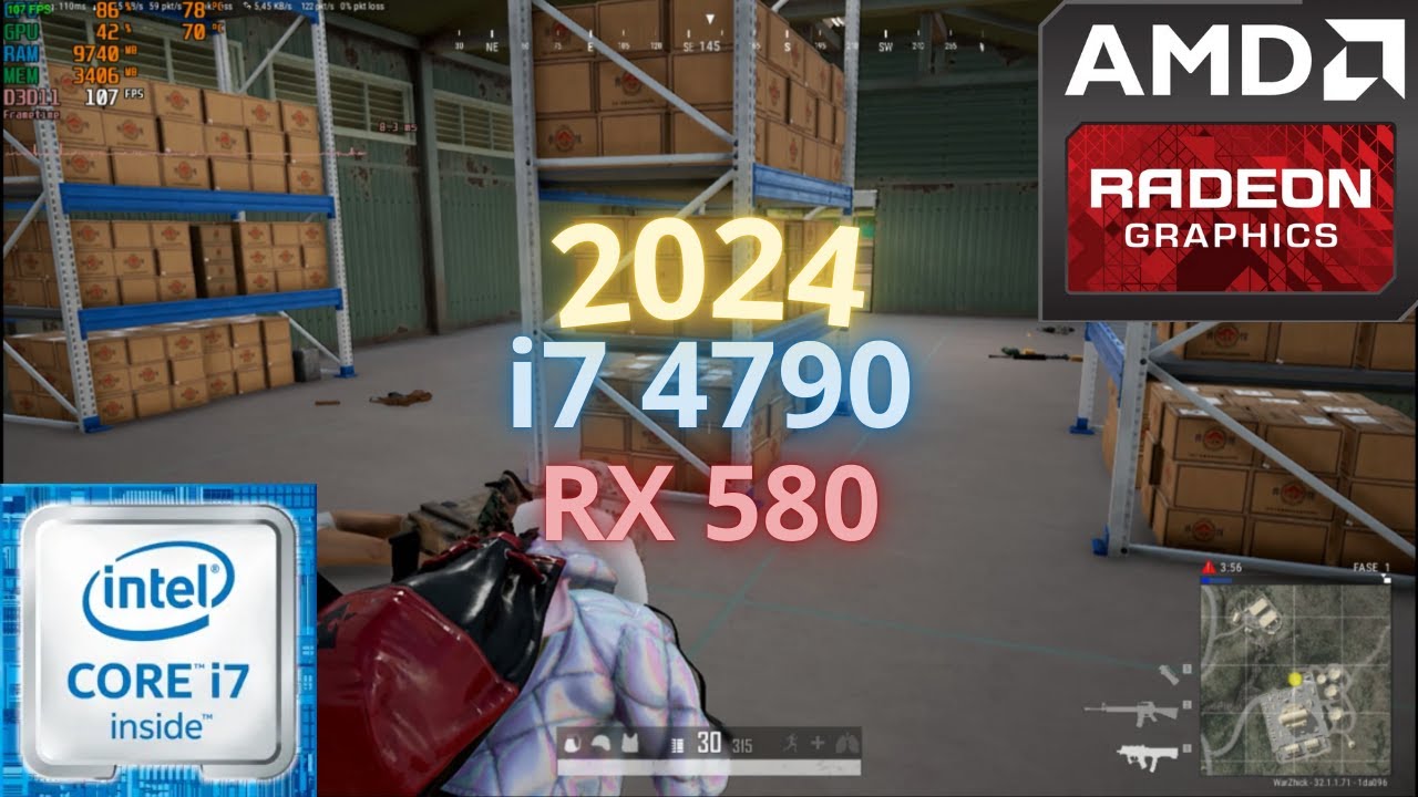 PUBG: i7 4790 + RX 580 8GB