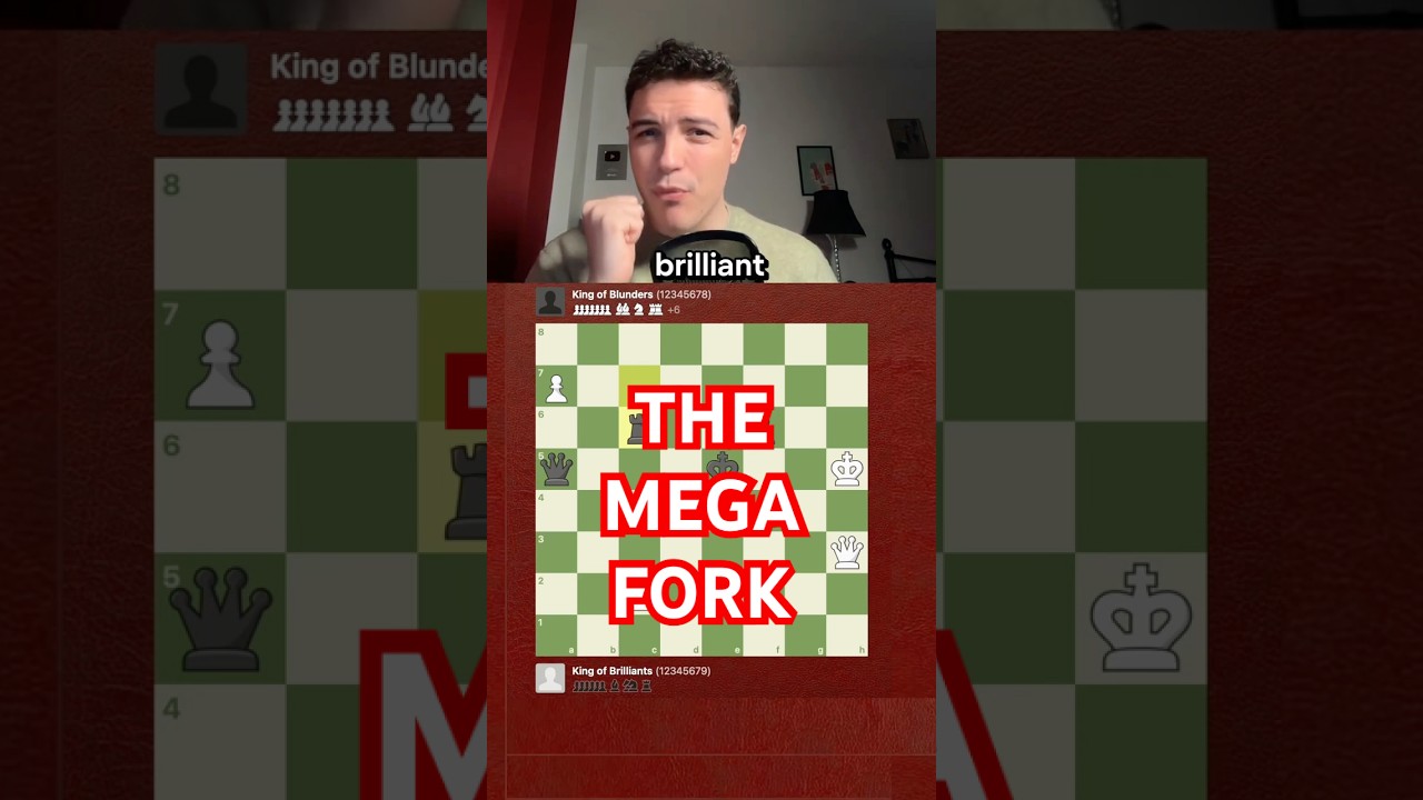 The MEGA Fork #chess #endgame #chessendgame #chesspuzzle