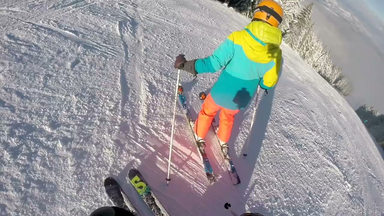 Skiing at Yastrebets, Borovets ski resort