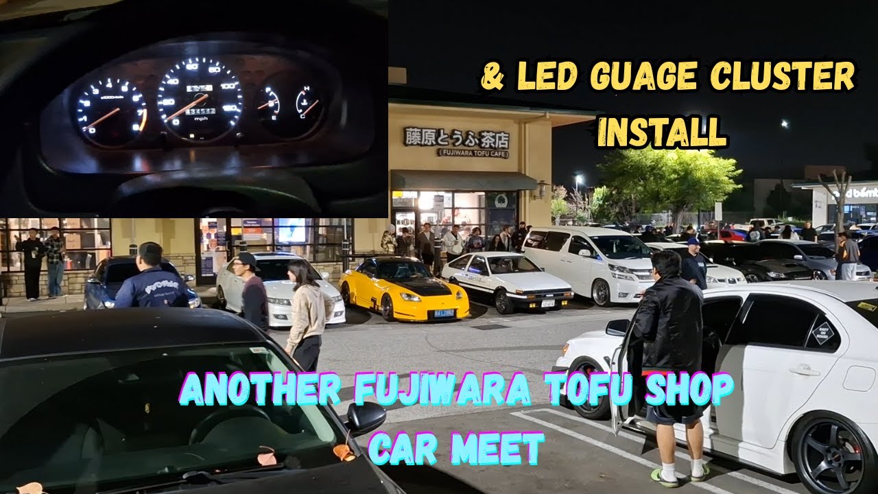 Fujiwara Tofu Cafe Car Meet (Jan 24, 2026) + LED Gauge Cluster Install for the Civic!