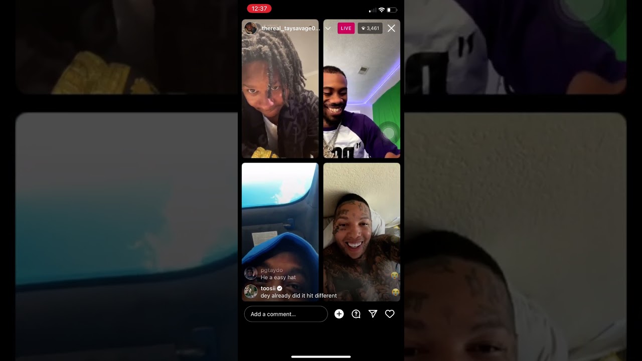 Tay Savage Fyb Jmane King yella and Tay 600 goes live on instagram And talks about ending the war ⛔️