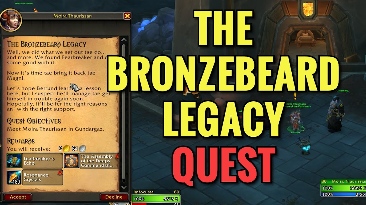 The Bronzebeard Legacy Quest (WoW TWW)