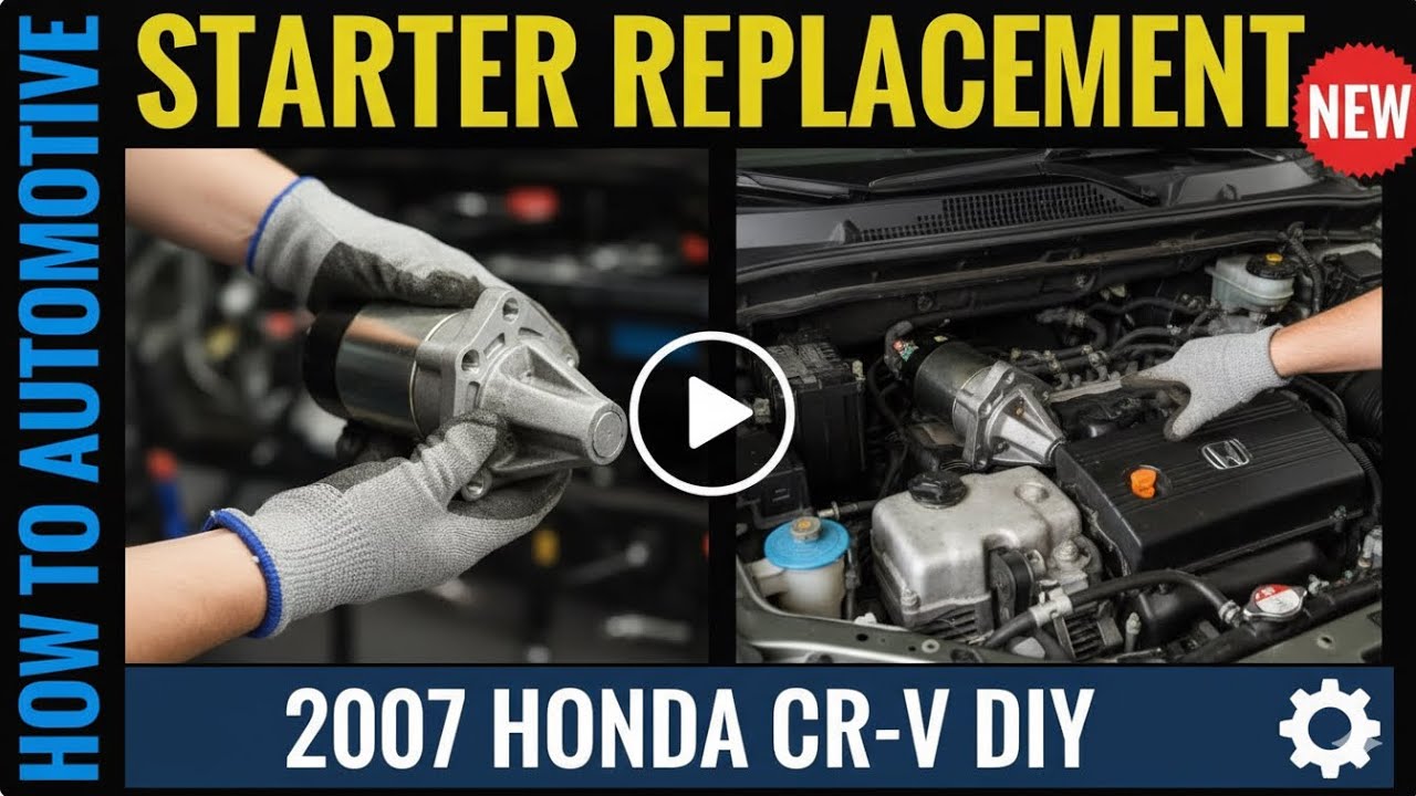 How to Replace the Starter on a 2007 Honda CR-V