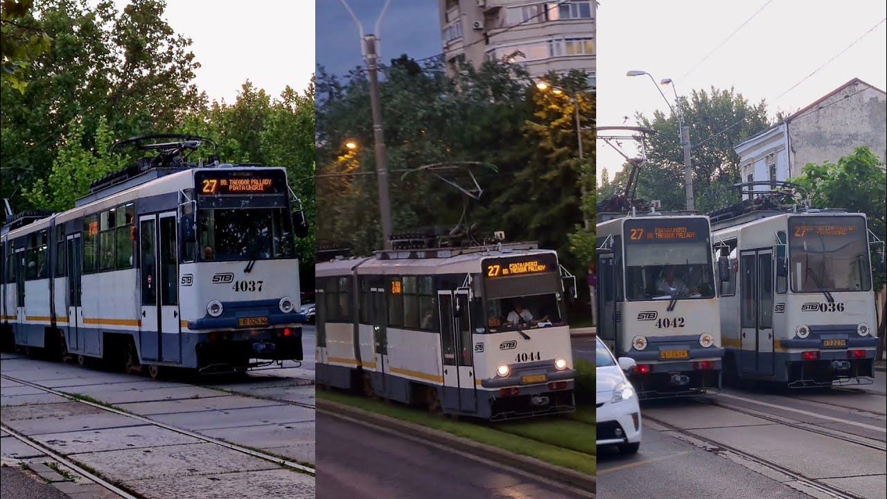 Tramvaie bidirecționale V3A-2S-93 pe linia 27 - partea 1