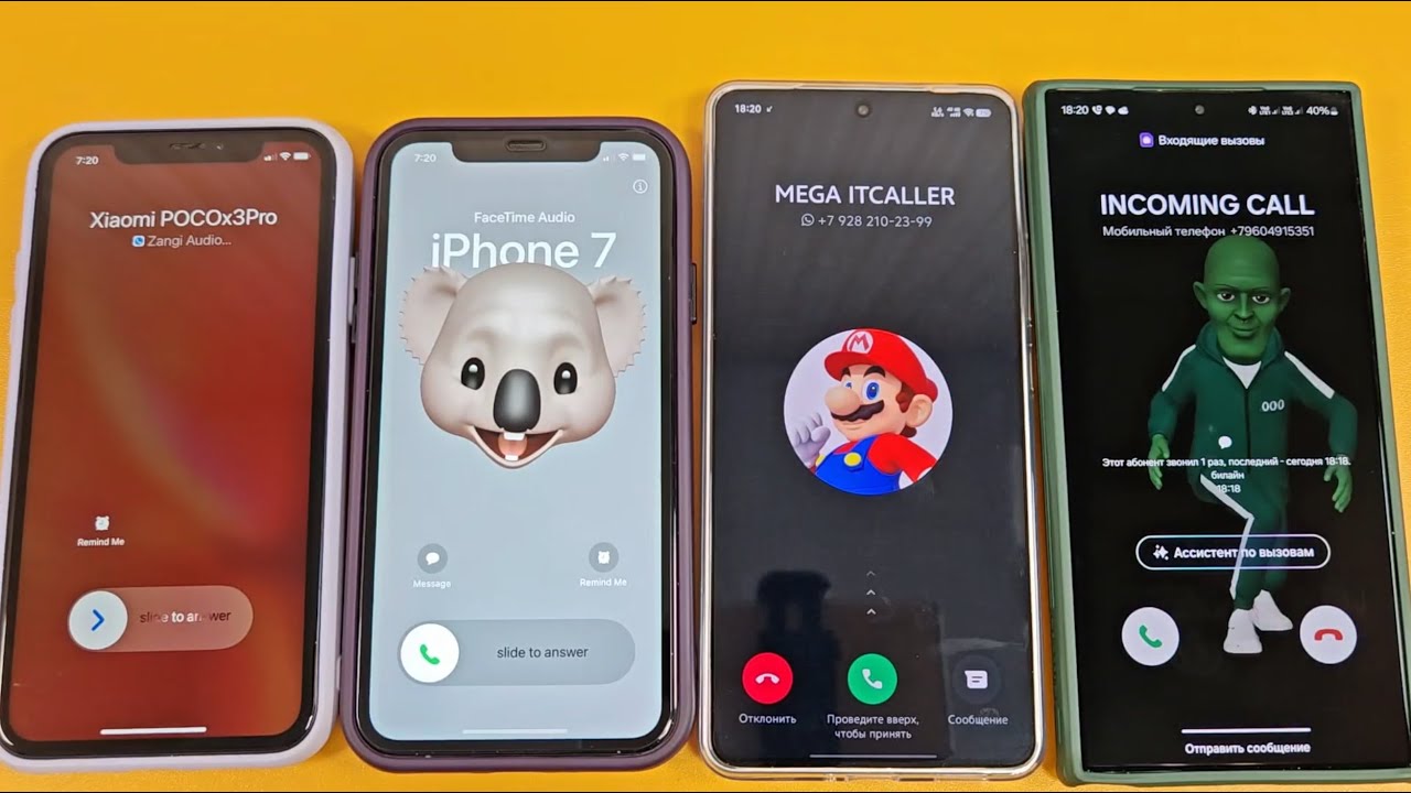 ZANGI FACETIME WHATSAPP INCOMING CALL TWO IPHONE VIVO SAMSUNG S25 ULTRA GOLD GREEN ALIEN