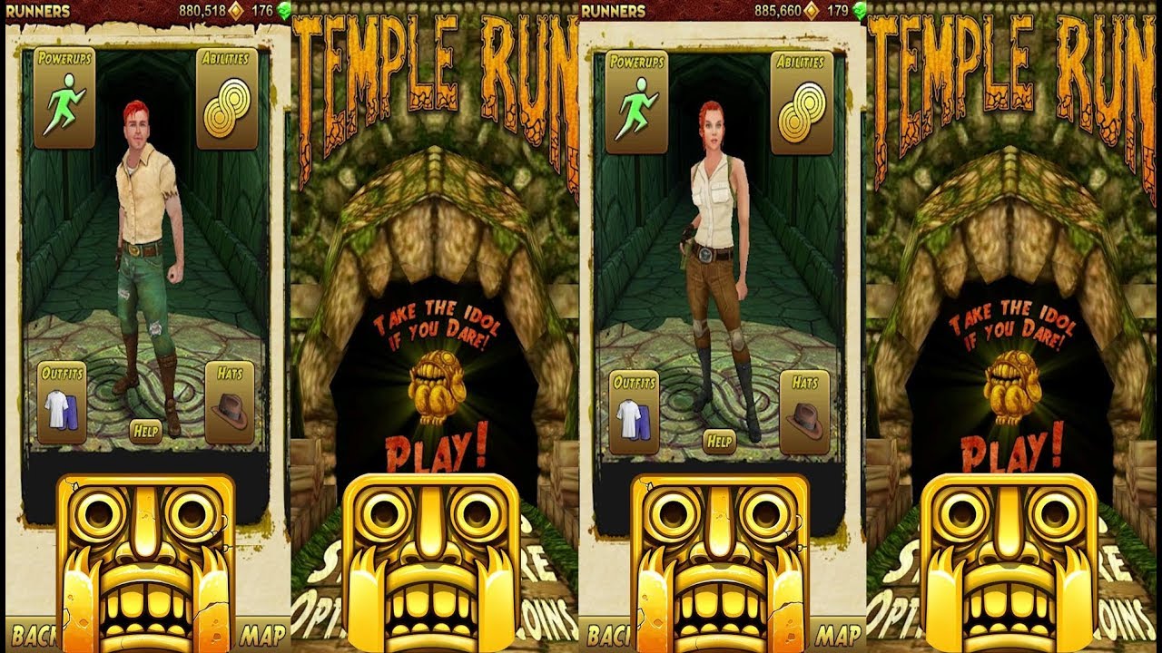 Temple Run 2 Vs Temple Run Vs Temple Run 2 Vs Temple Run - Guy Dangerous Vs Scarlett Fox Gameplay