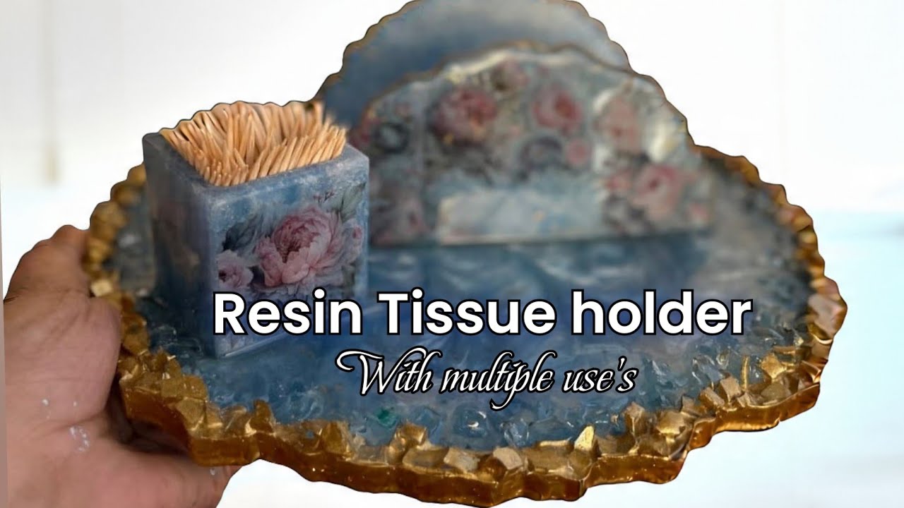 Resin Tissue Holder Plaque With Multiple Use's Detailed Tutorial By Zoha Yaseen