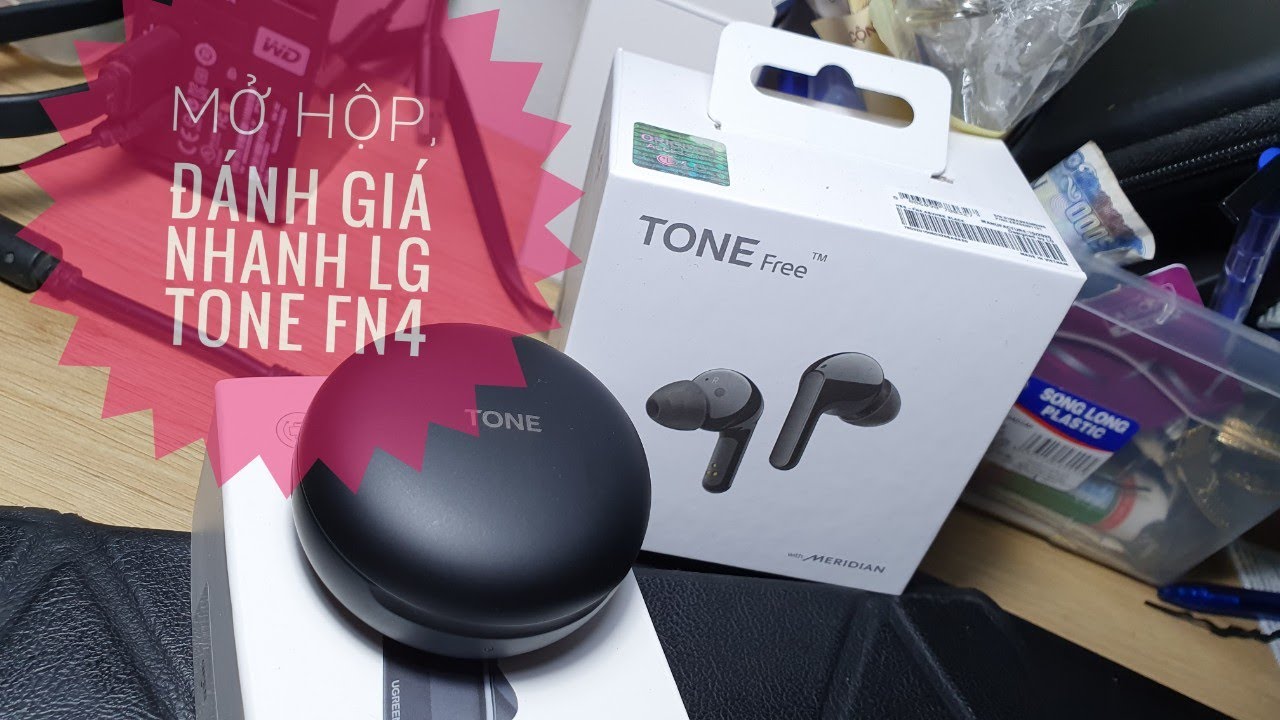 Mở hộp v&agrave; đ&aacute;nh gi&aacute; nhanh tai nghe LG Tone Free FN4
