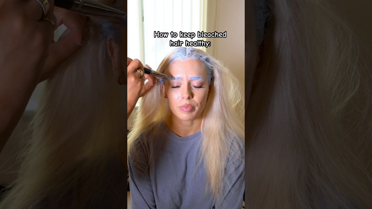How I keep my hair healthy with all the bleach treatments #hair #hairstyle #grwm #hairtutorial #mua