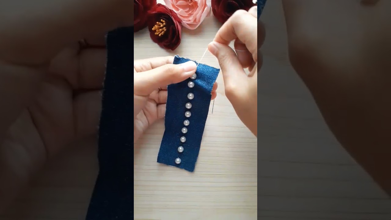 DIY simple hair clip | Easy to make hair clip from old jeans #shorts #diy #craft