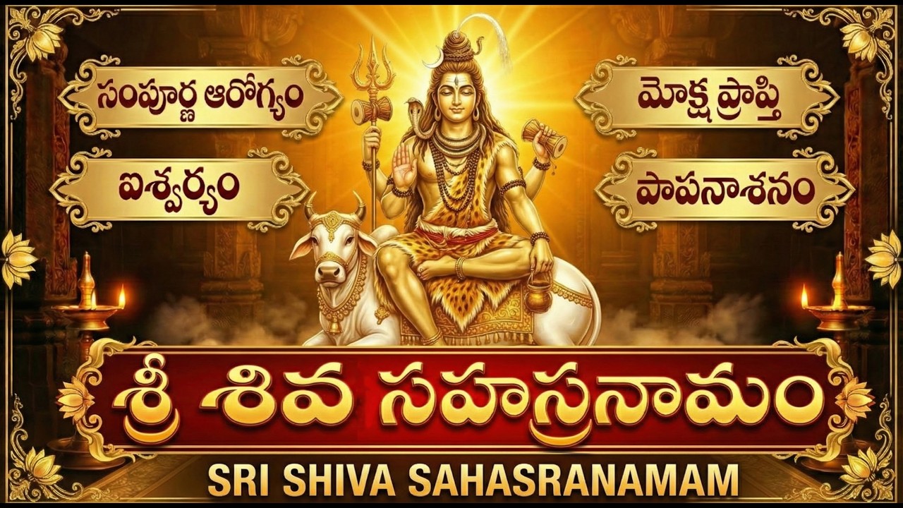 సకల సంపదలు ప్రసాదించే శివ సహస్త్రనామం | Shiva Sahasranamam With Lyrics | Shiva Bhakti Songs